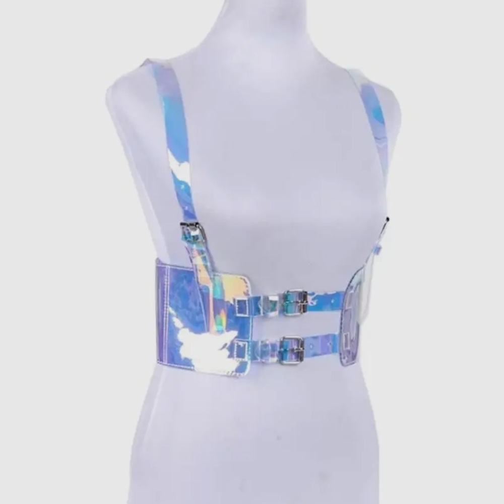 Nu Shuz Costumes Weird Wonderful Holographic Harness Festival Vest